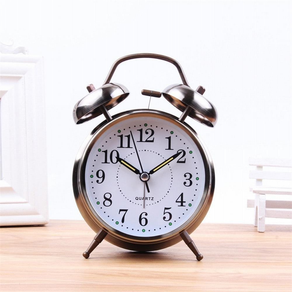Bedside for TRADITIONAL Classic Double Bell Alarm Clock Chrome