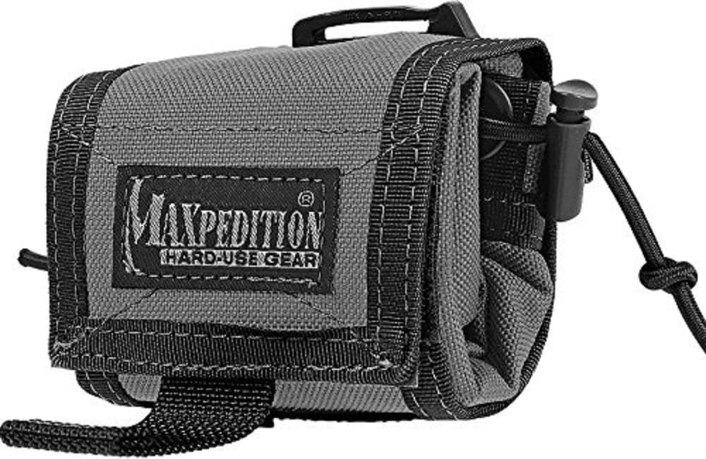 Maxpedition Rollypoly Folding Dump Pouch, Wolf Gray - 3x3x1.75 Compact