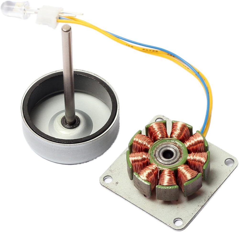 Micro 3 Phase AC Mini Hand Brushless Motor Generator Model Science Experiment...