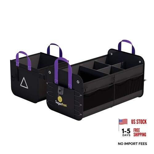 SUV Car Trunk Organizer – Waterproof Foldable – Foldable 84L – Black