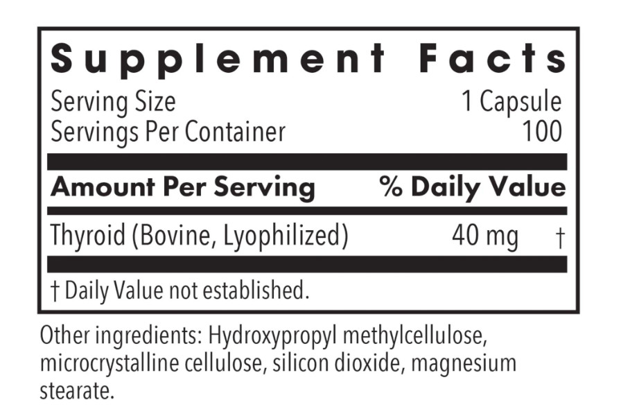 Allergy Research Group - Thyroid (100caps)