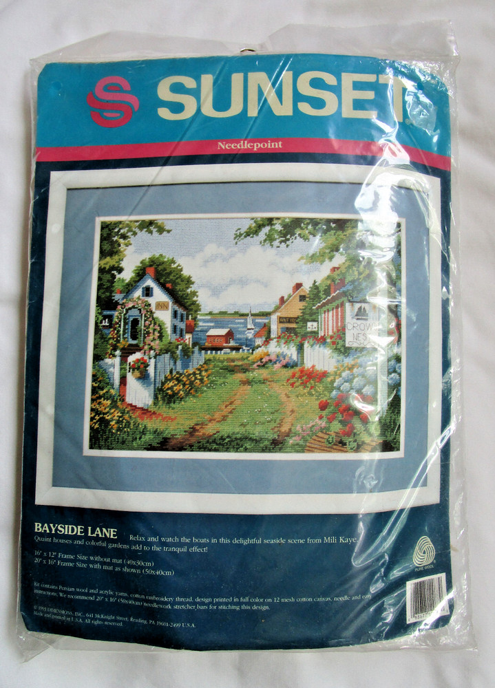 Dimensions Sunset "Bayside Lane” Needlepoint Kit