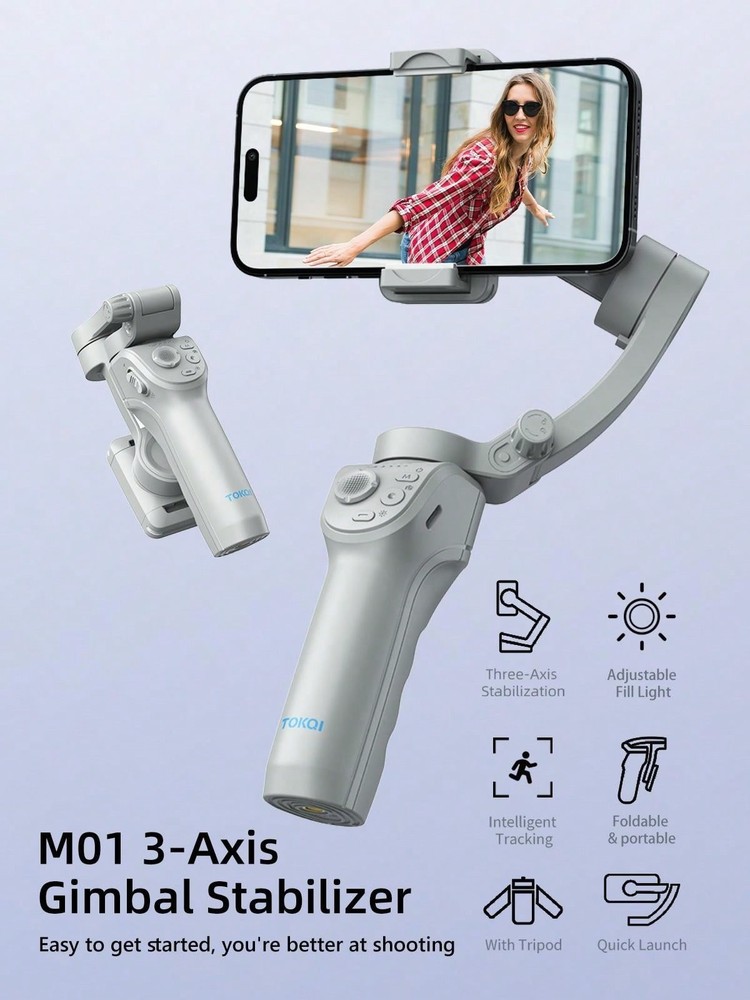 Tokqi M01 3-Axis Gimbal Stabilizer~Open Box
