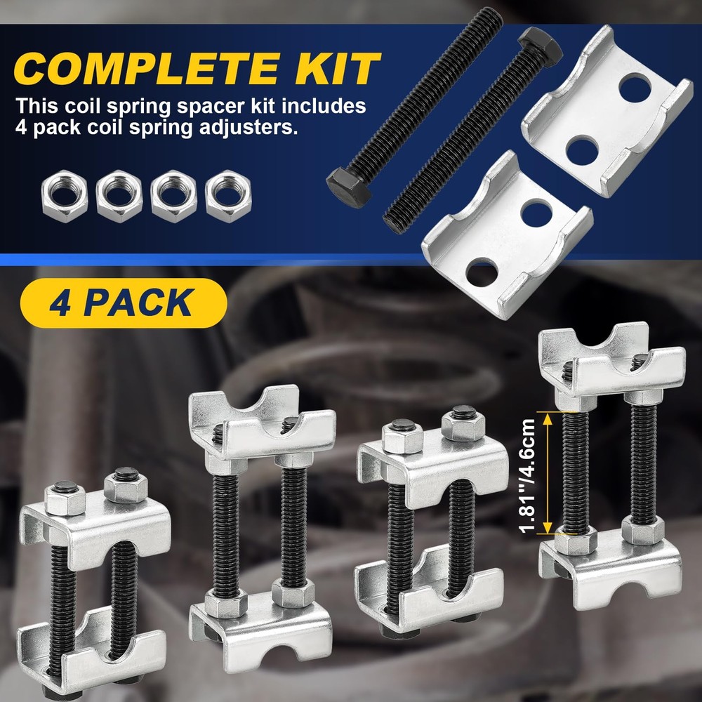 Adjustable 2-Way Coil Spring Spacers 4 Pack, 1â€-2â€ Lift or Lower Spring C...