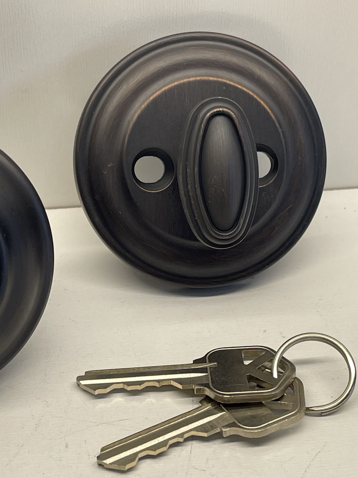 BALDWIN DEADBOLT Aged Bronze Single Sided Cylinder DEADBOLT (2 Keys)