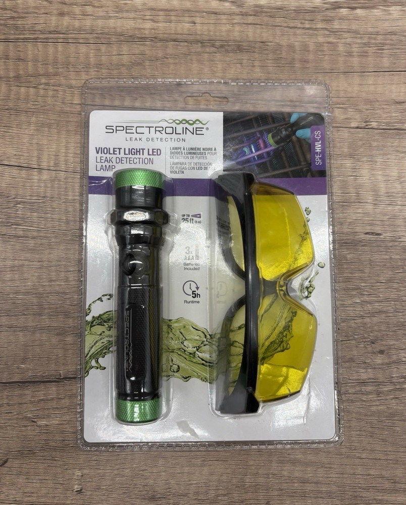 Spectroline Leak Detection Lamp Flashlight SPE-HVL-CS READ
