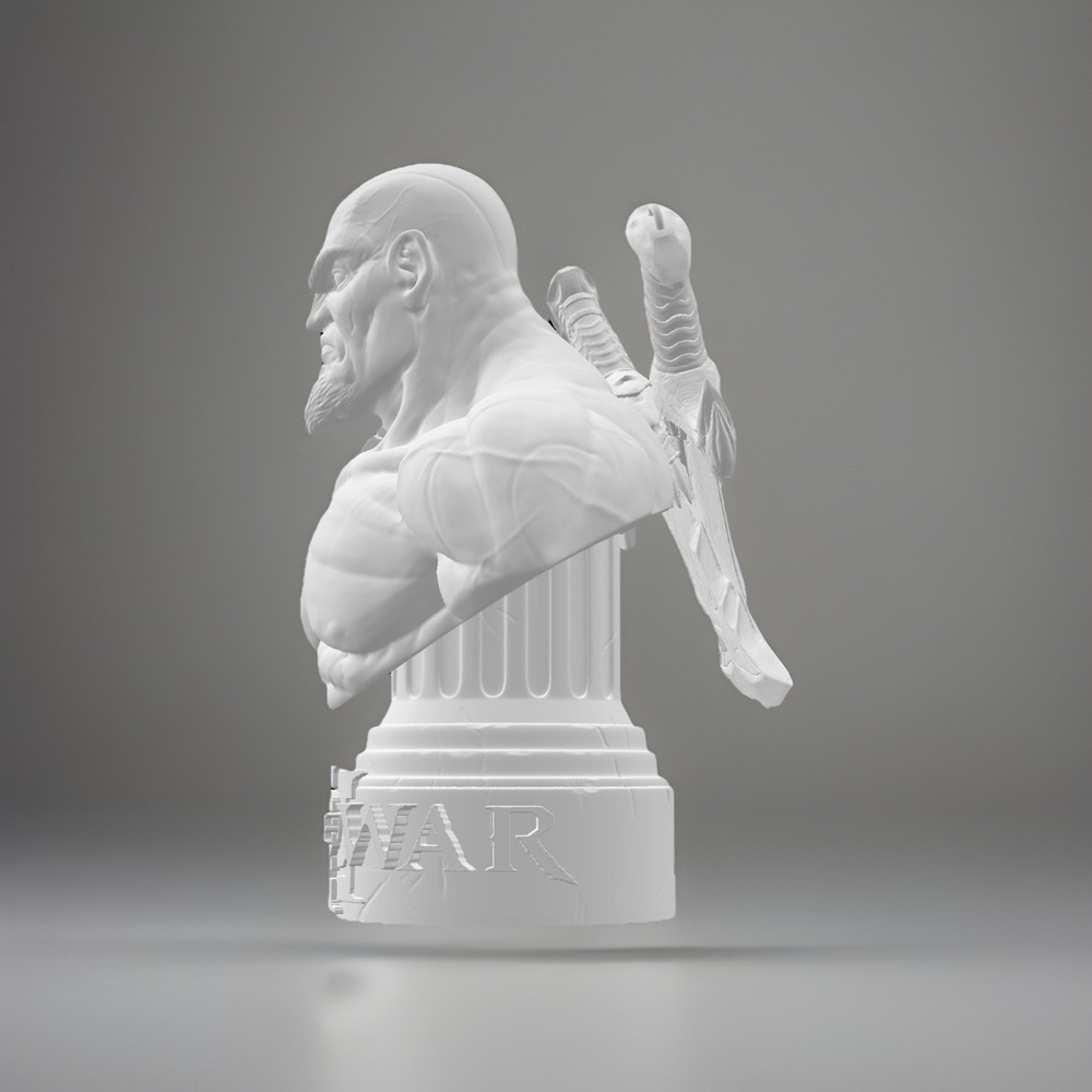 Kratos Bust 8 Inches-White