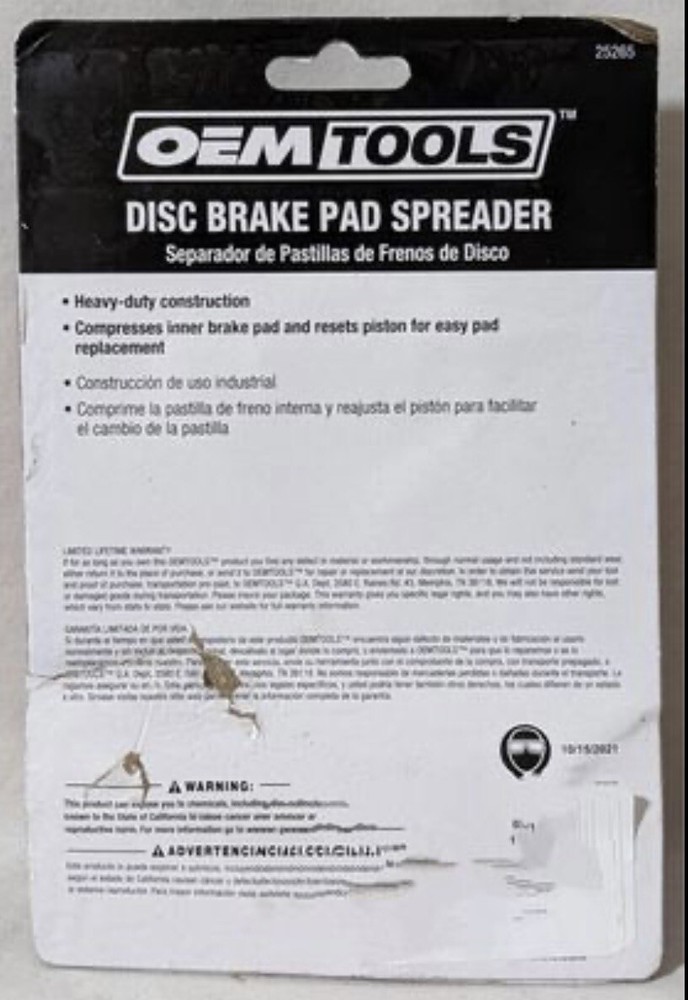 OEM Tools Disc Brake Pad Separator Spreader, 25265
