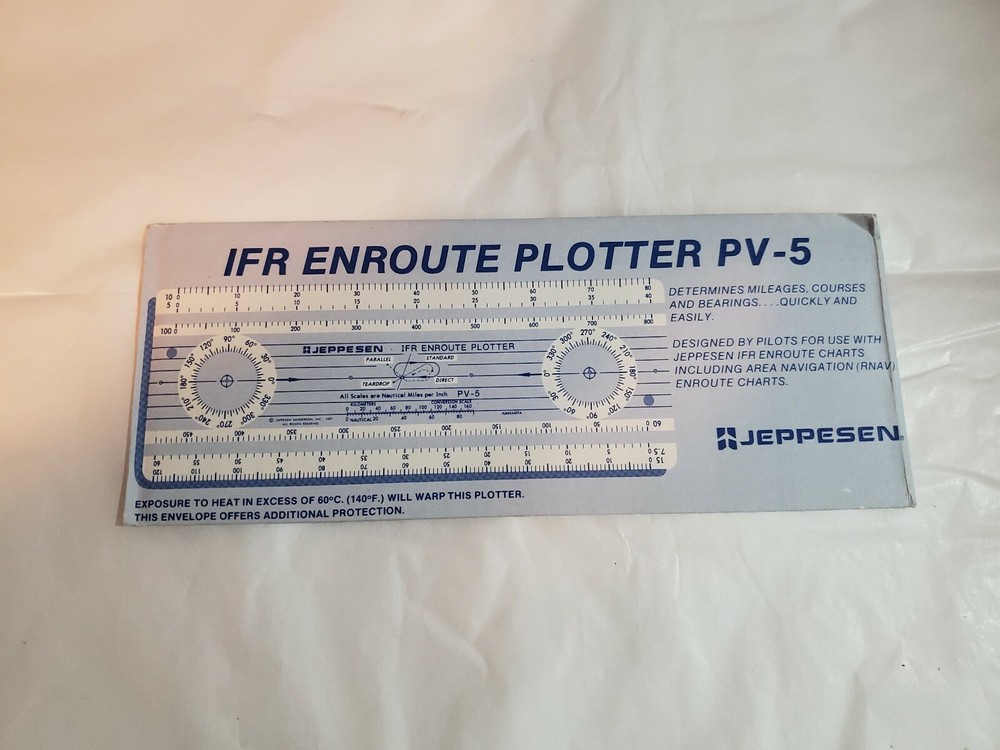 JEPPESEN IFR ENROUTE PLOTTER model # PV-5