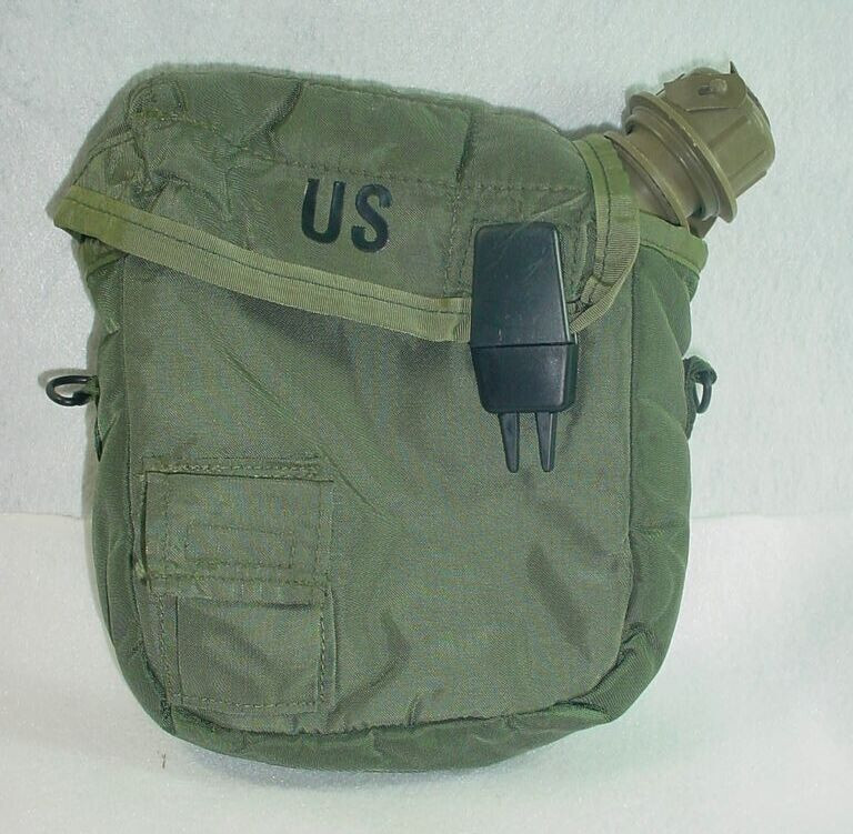 CANTEEN 2 QT QUART & 2QT OD COVER CARRIER US Military Army NO STRAP VGC