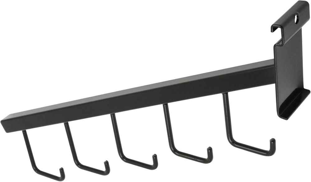 5 Wire Grid Black J-Hooks Waterfall Faceout 16" Gridwall Purse Wiregrid J Hook