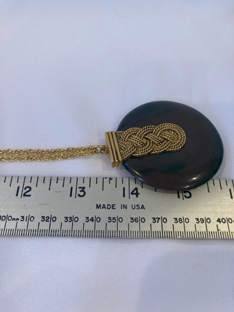 Vtg Max Factor “Khara” Perfume Glacé Necklace – 1970s Solid Perfume Pendant