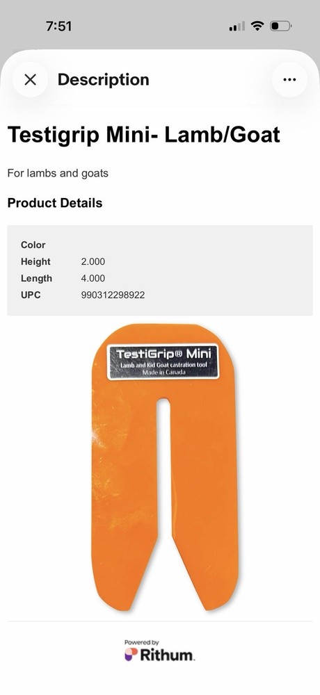Testigrip Mini Elastrator For Goats And Lambs