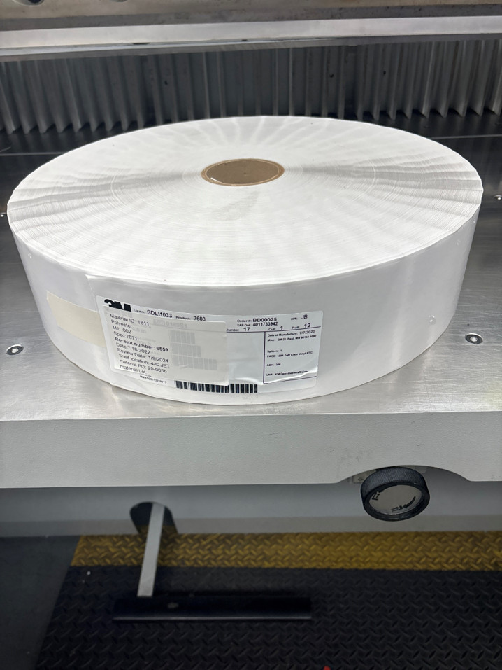 3M Clear Vinyl Label Material