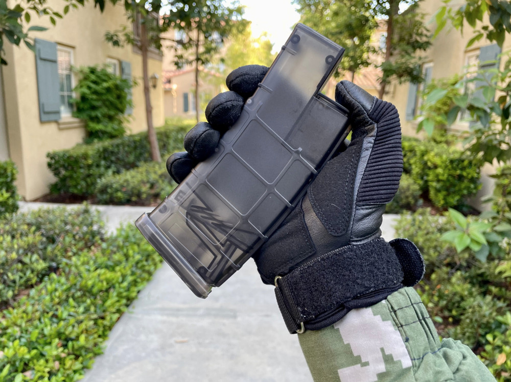 500BB Airsoft Speed Loader, M4 Style, smoke grey