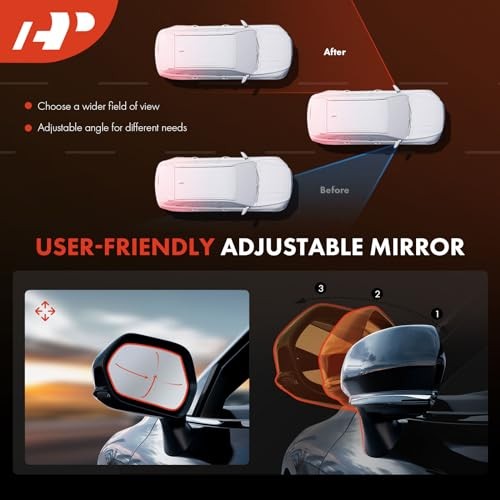 Driver Side Power Door Mirror - Compatible with Mazda 3 2014 2015 2016 - Non