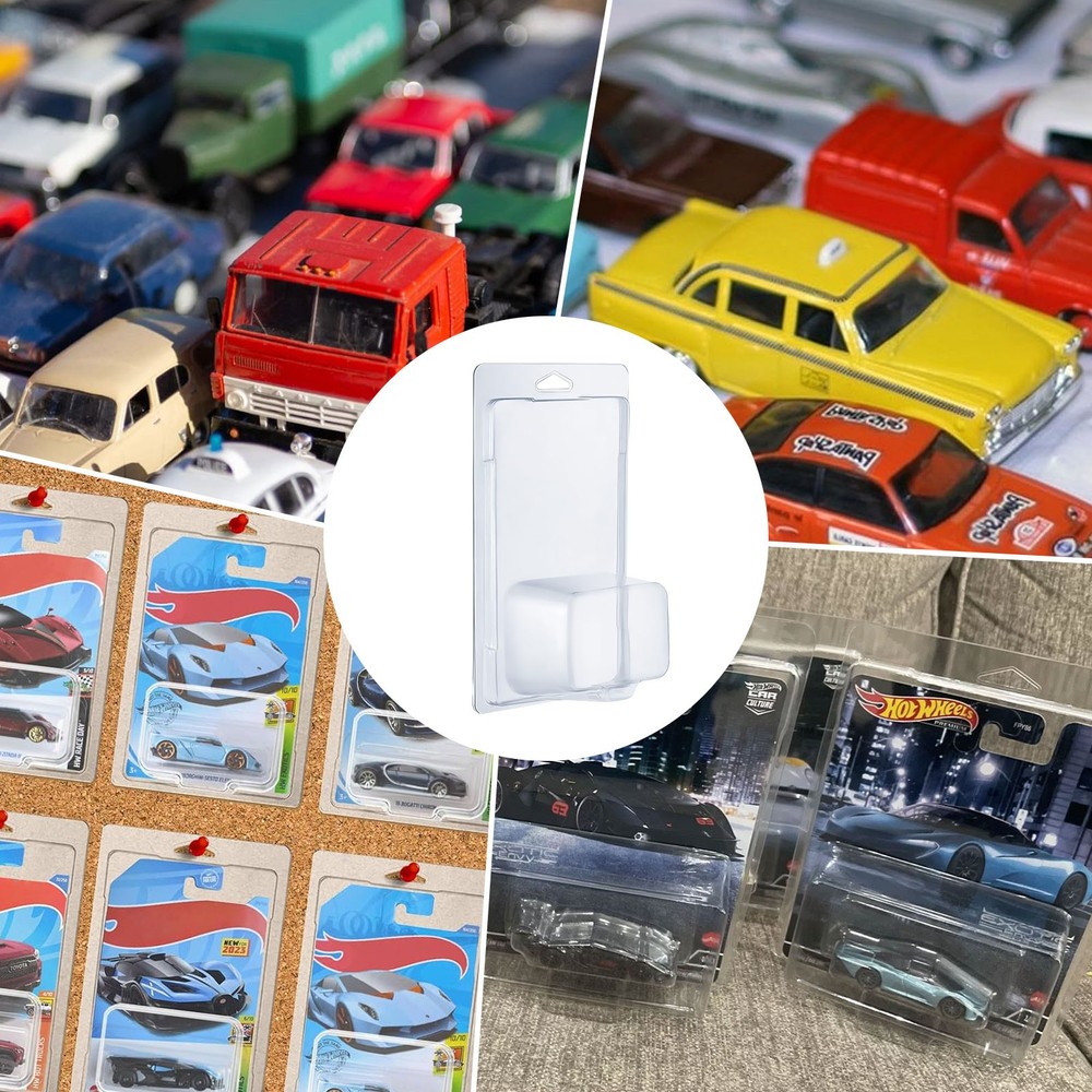 5Pack Clear Protector Case Plastic Display For Hot Wheels & Matchbox Basic Cars