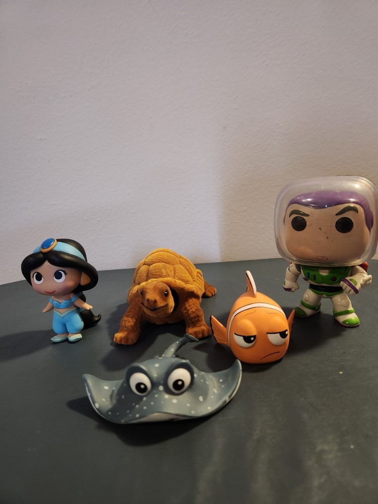 Disney Characters And Bobble Head Turtle