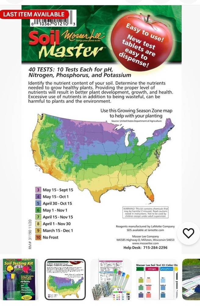 Mosser Lee/ML1210 Soil Test Kit - 40 Tests