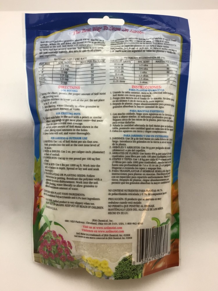 8oz Bag Soil Moist Timed Release Water Saving Soil Hydrogel Storing Crystals