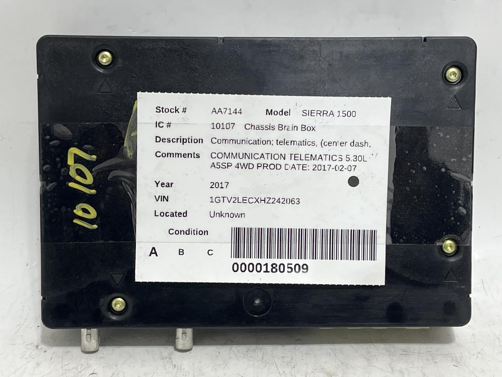 Used Telematics Interface Module fits: 2017 Gmc Sierra 1500 pickup Communication