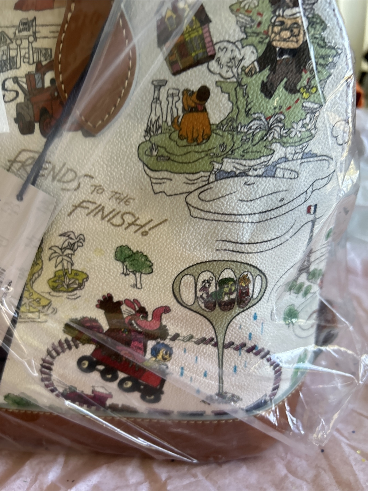 NEW DOONEY BOURKE DISNEYPARKS PIXAR MAP SATCHEL RATATOUILLE INSIDE OUT TOY STORY
