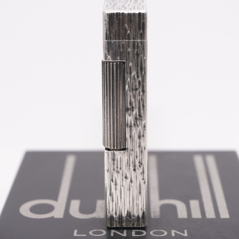 Rare Dunhill Lighter Silver Wood Grain Pattern-Ultrasonically cleaned