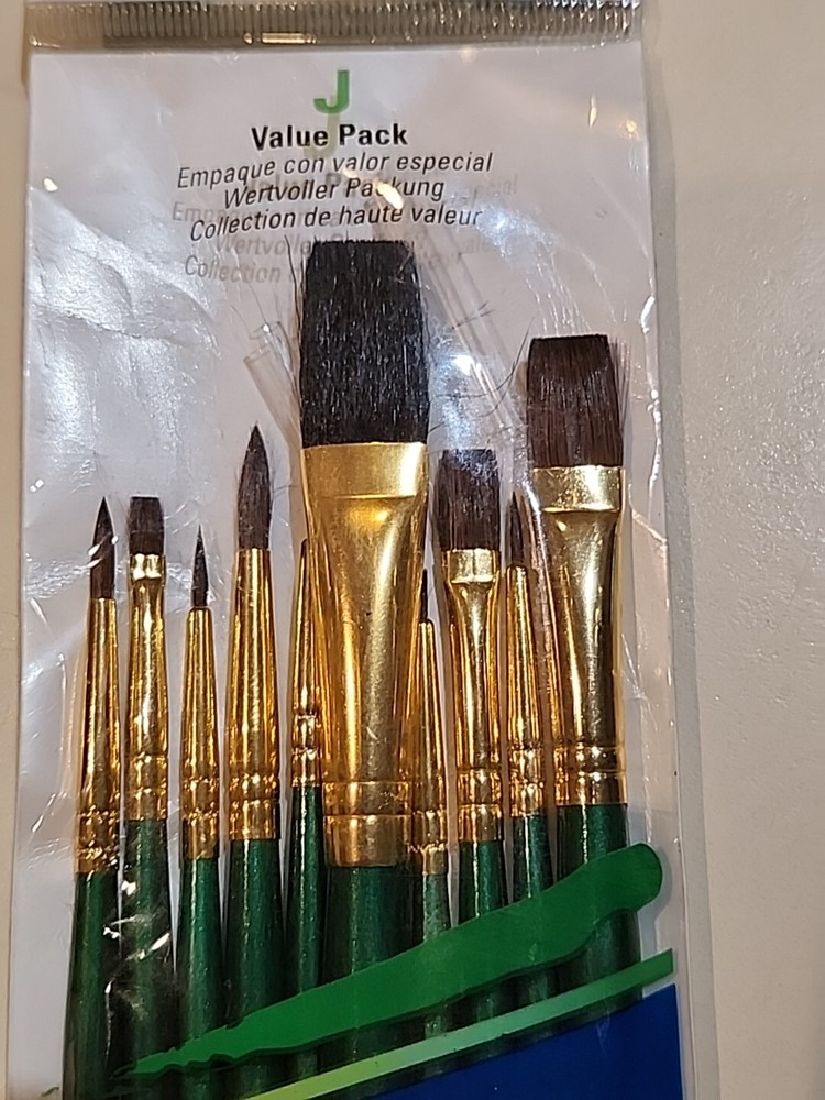 Gold Taklon Value Pack Brush Set-10/Pkg