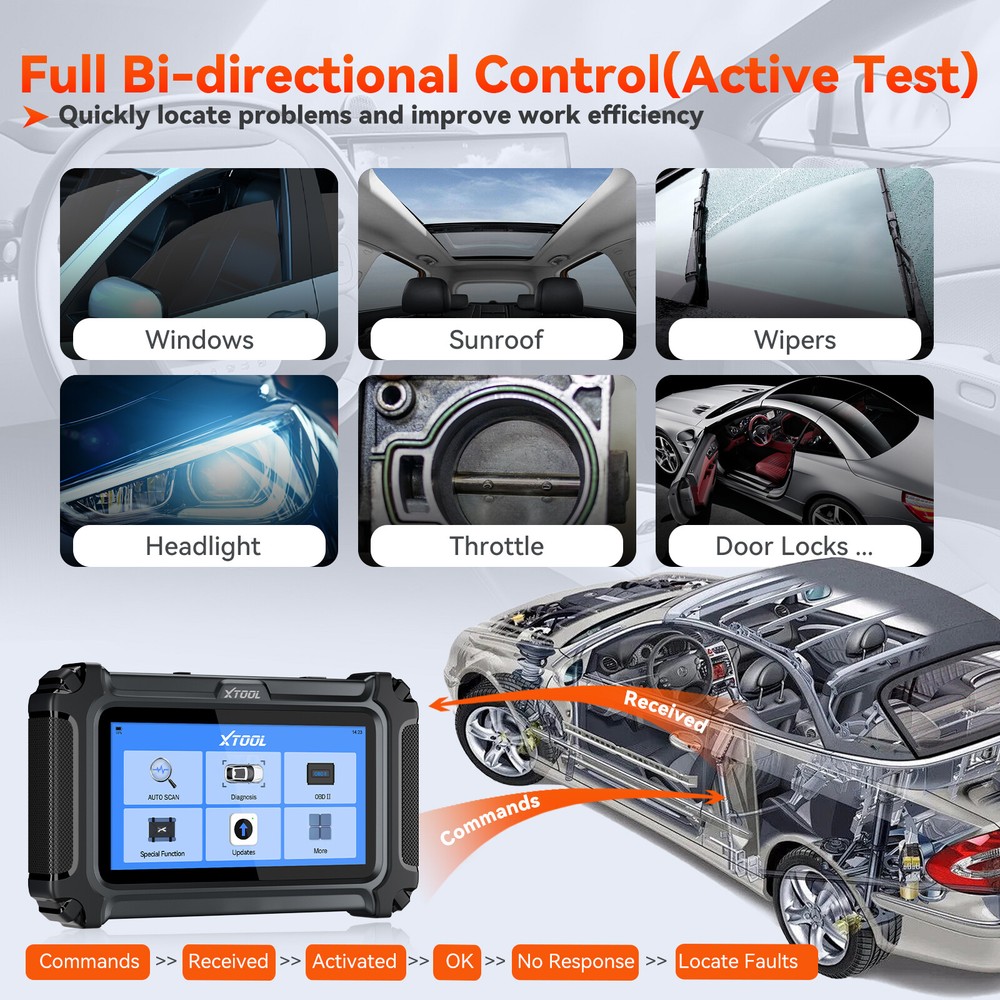 XTOOL IP500 For Chrysler Dodge Jeep Bidirectional OBD2 Scanner Diagnostic Tool