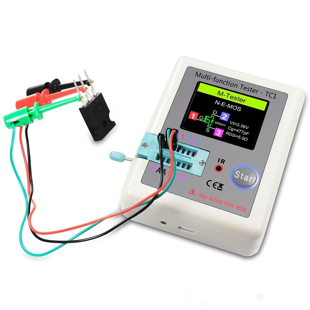 Compact Transistor and Capacitor Tester with IR Decoder & Auto Shut-down Feature