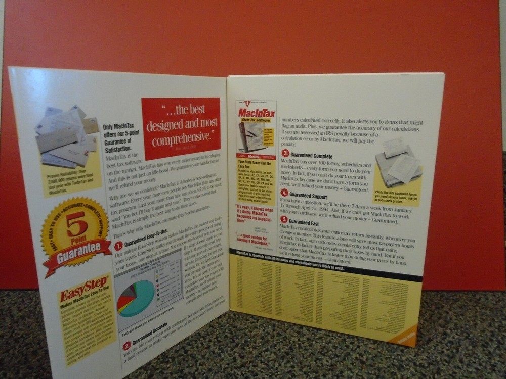 Vintge Quicken macintax tax preperation Software