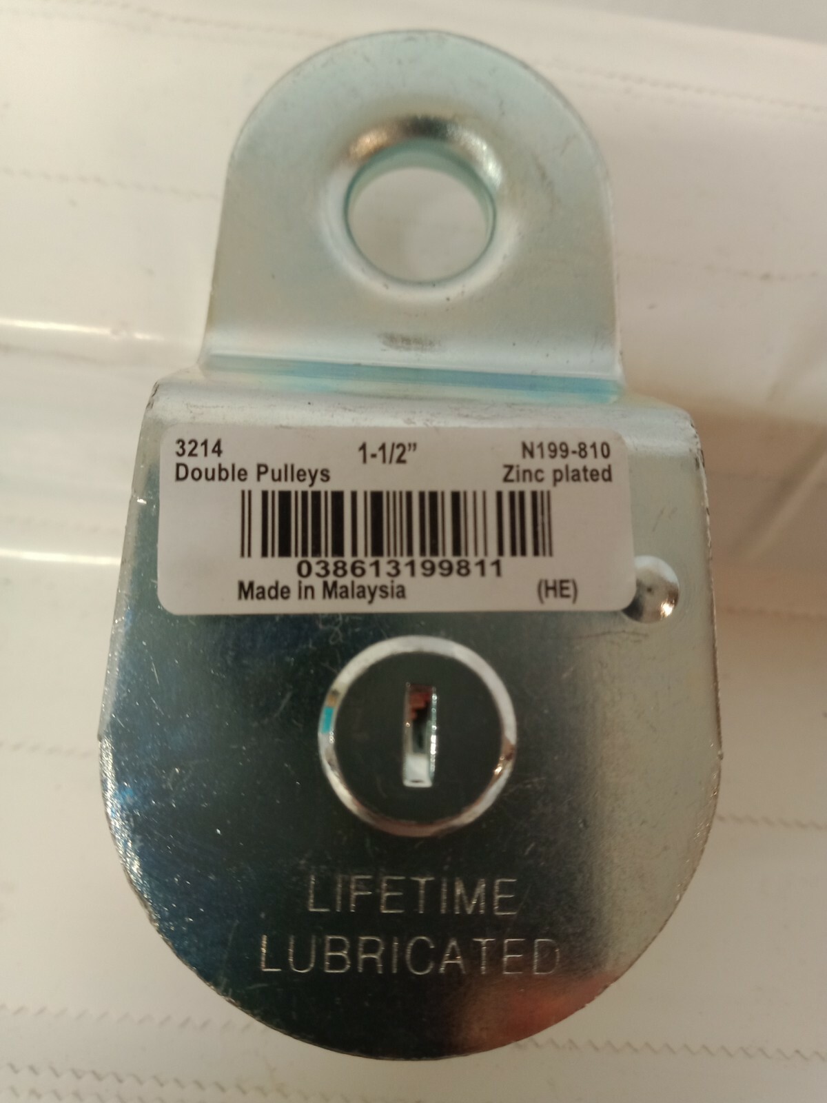 Fixed Double Pulleys in Zinc 1-1/2" National Hardware N199-810 3214BC