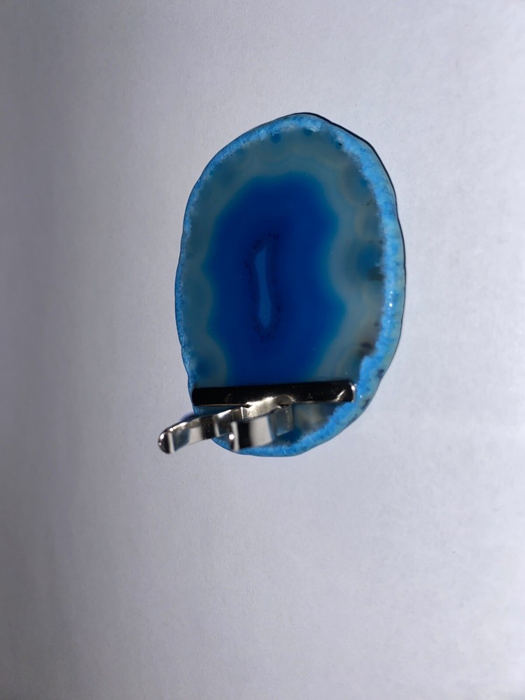 Blue Agate Night Light – Dusk-to Dawn Smart Sensor & Natural Geode Glow