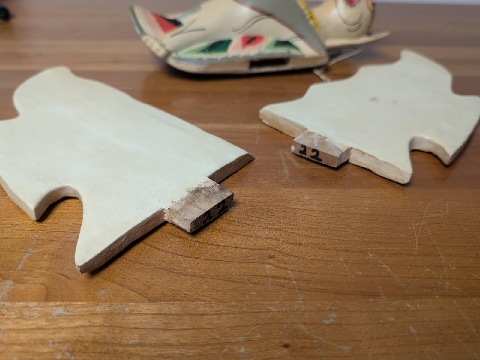 Vintage Flying Bat Mobile Balinese Spirit Chaser Hand Carved Wood Folk Art 18"