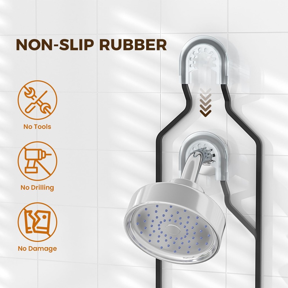 Shower Caddy Hanging for Handheld Showerheads Adjustable Split Shower Caddy, ...