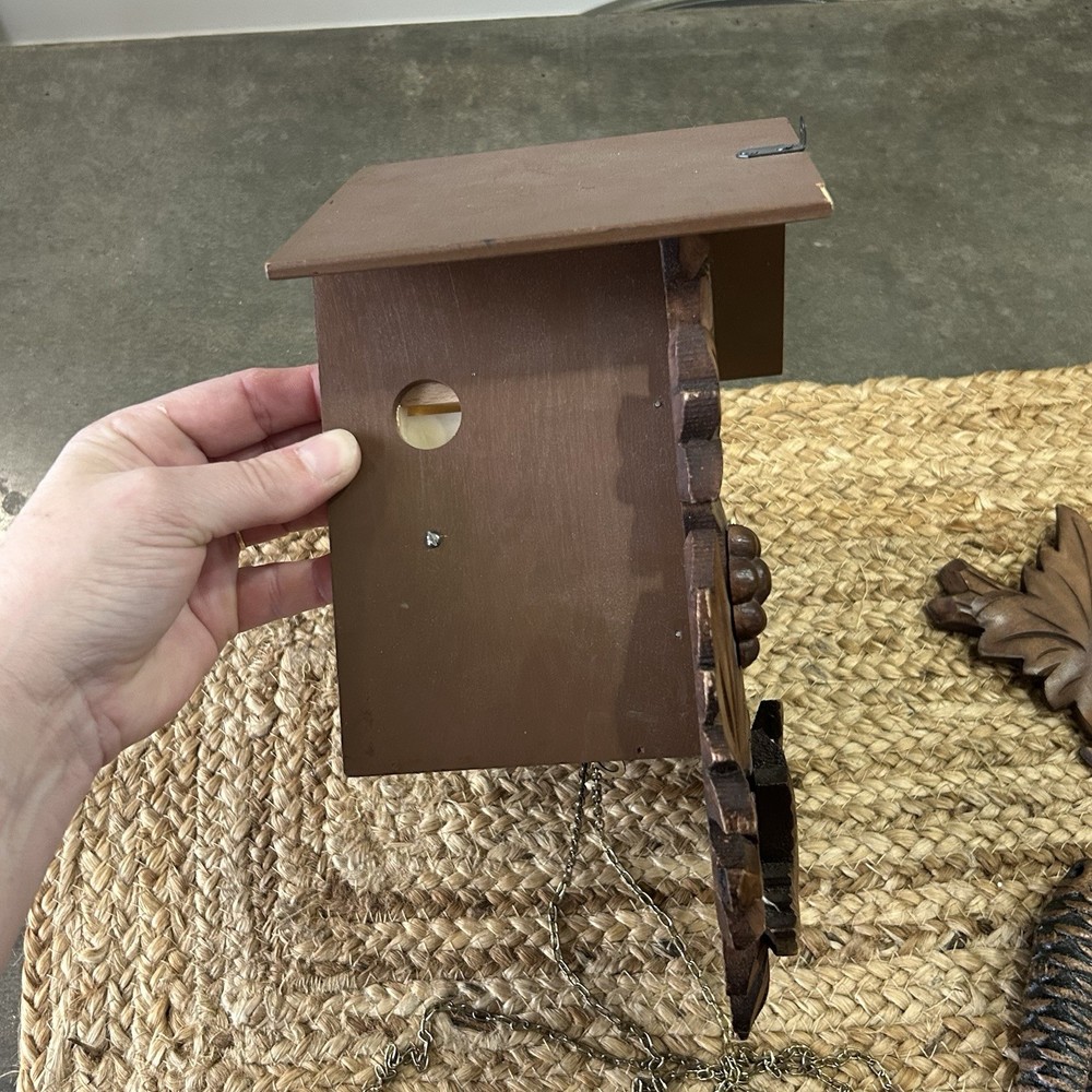 Antique West Germany Bachmaier & Kenner Carved Cuckoo Clock Untested