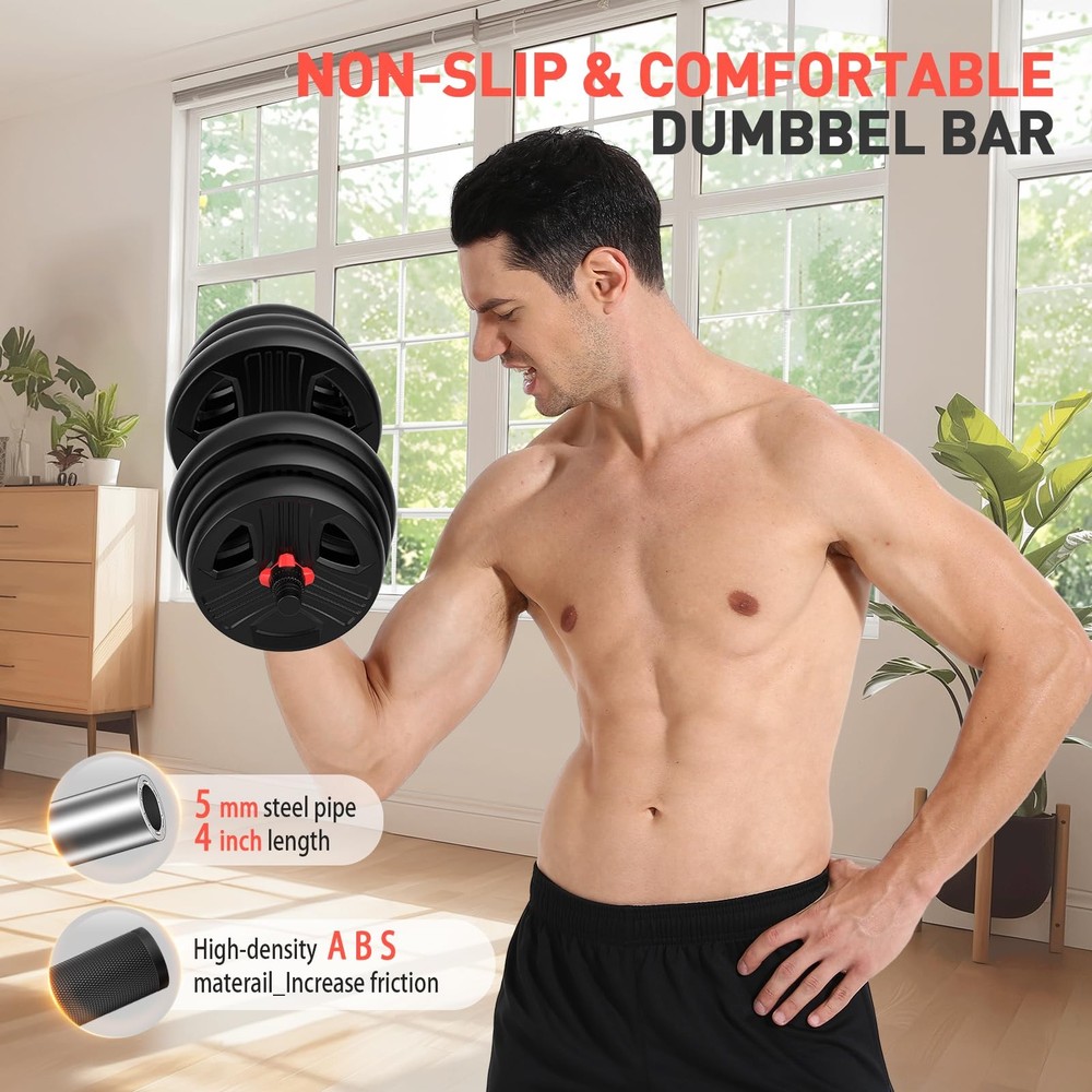Adjustable Dumbbell Set 20-80lbs - Versatile Free Weights for Home Workouts