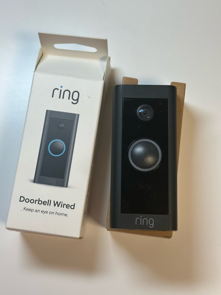 Ring Video Doorbell Wired Black Security Device