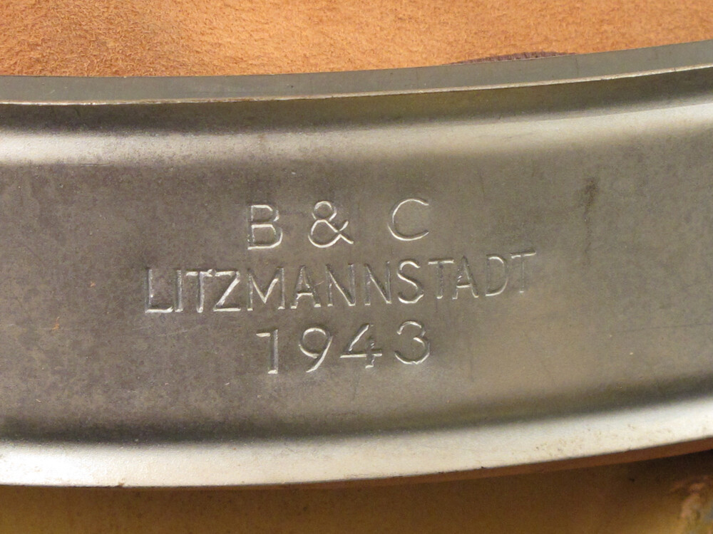 German WWII Helmet Liner M31 & Chin Strap- Dated 1943, Size 64/56 (US 7)