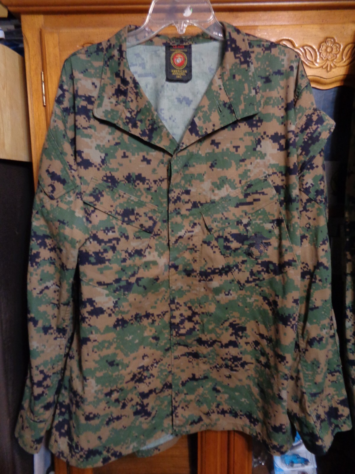 USMC MARPAT Uniform WOODLAND SET Combat Shirt Pant LARGE REGULAR ISSUED SET