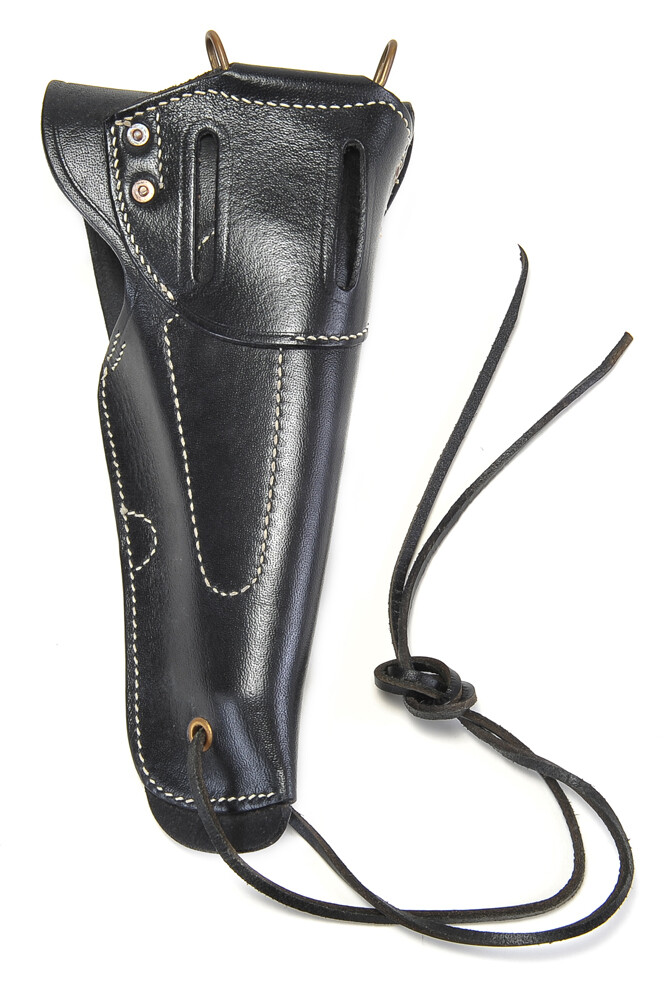 Black Leather US M1916 Colt 1911 .45 Holster Premium Drum Dyed Leather Left Hand