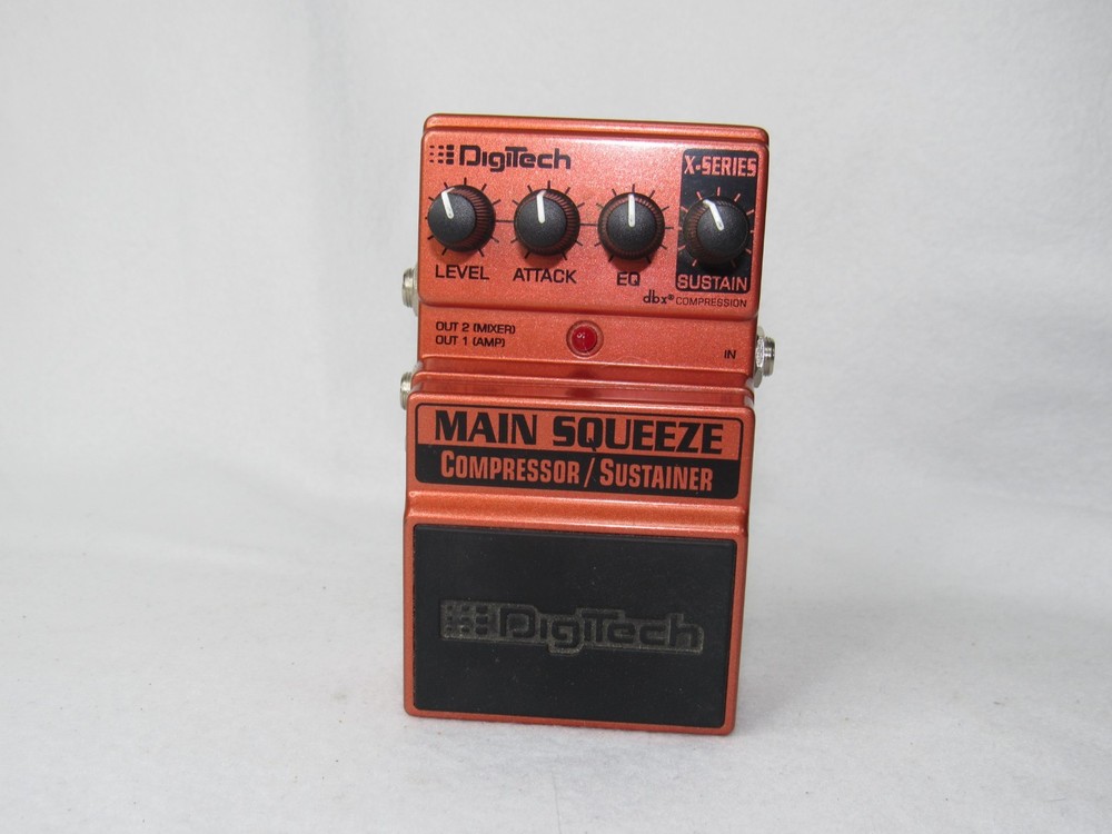 DigiTech Main Squeeze Compressor Sustainer Pedal for Electric Guitar