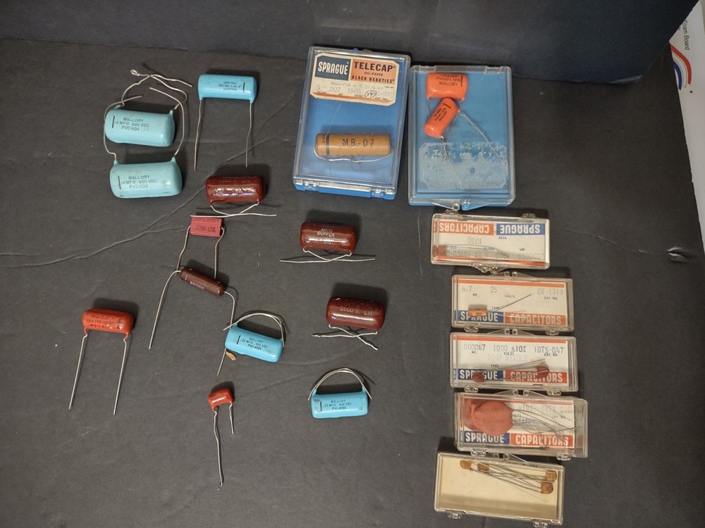 Vintage Lot Mallory & Sprague Capacitors                               Bin#3
