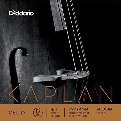D'Addario Kaplan Cello Single D String, 4/4 Scale, Light Tension