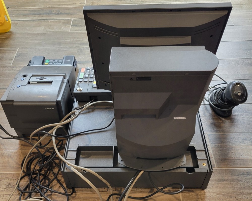 Toshiba 4852-570 Complete POS System w Barcode Scanner, Printer, Terminal Reader