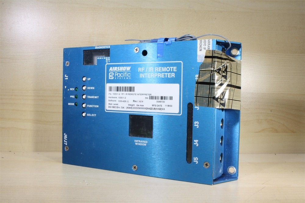 Pacific Systems 1033-1-2 Airshow RF / IR Remote Interpreter