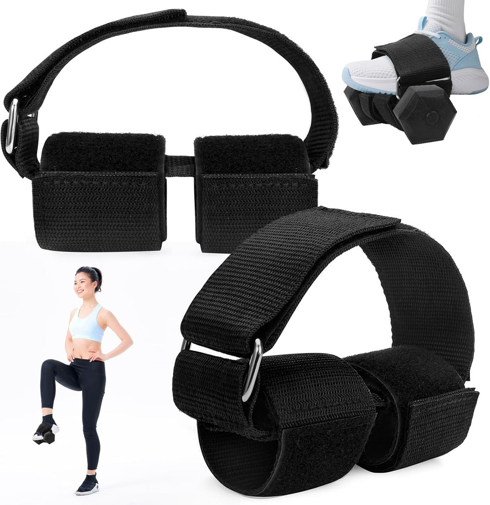 Adjustable Ankle Weights - 2 Pack Foot Straps for Strength Training Workouts