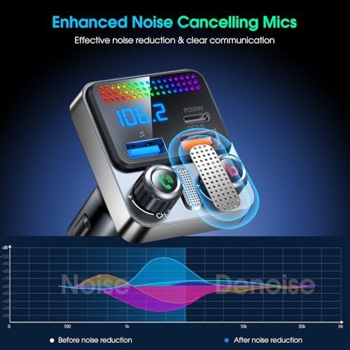 Bluetooth 5.4 Car Adapter 48W Charging USB Bluetooth Adapter for Car,Wireless