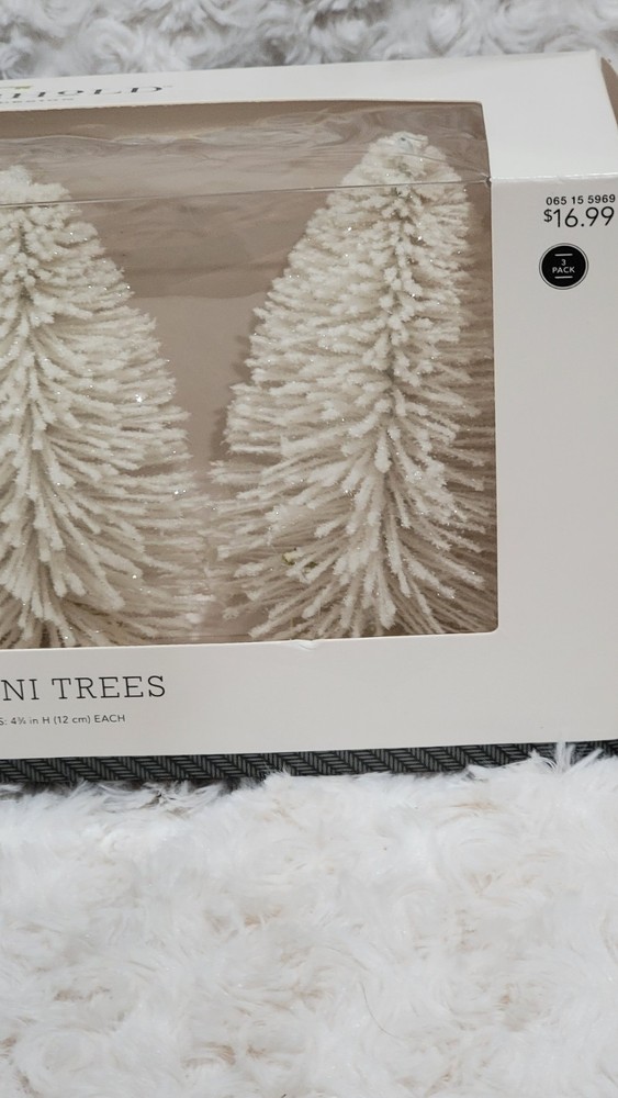 Threshold Mini Trees White 3 Pack NEW