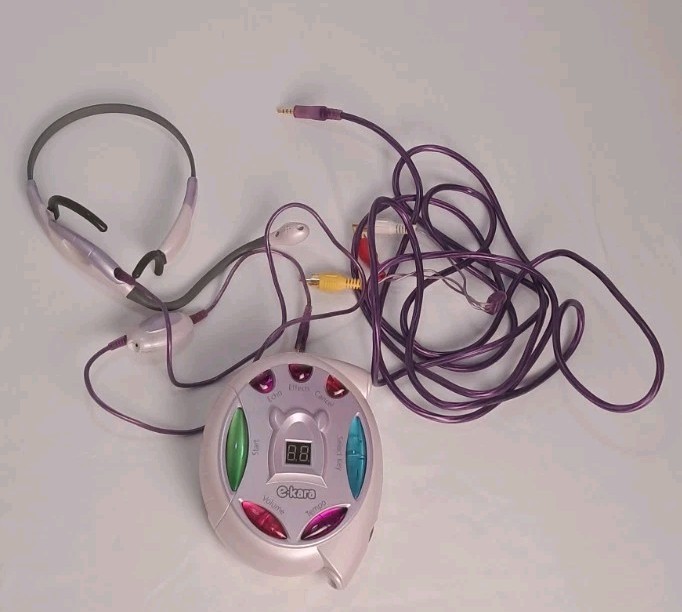 Hasbro E-Kara Karaoke Headset with TV A/V Cords